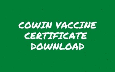 cowin vaccine certificate